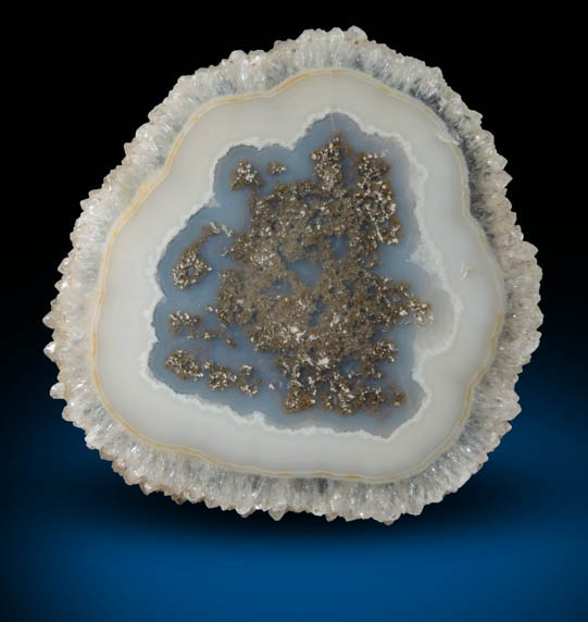 Quartz var. Agate (section of stalactite) from Minas Gerais, Brazil