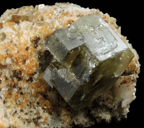 Fluorapatite and Eosphorite (?) on Albite from Jos Pinto Mine, Jaguarau Pegmatite, Minas Gerais, Brazil