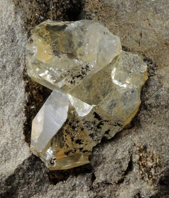 Quartz var. Herkimer Diamond in dolostone cavity from Ace of Diamonds Mine, Middleville, Herkimer County, New York