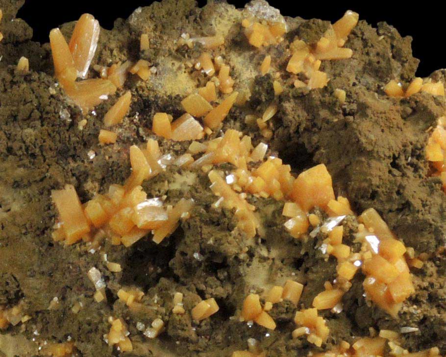 Wulfenite on Mottramite from Mina Ojuela, Level 35, Mapimi, Durango, Mexico