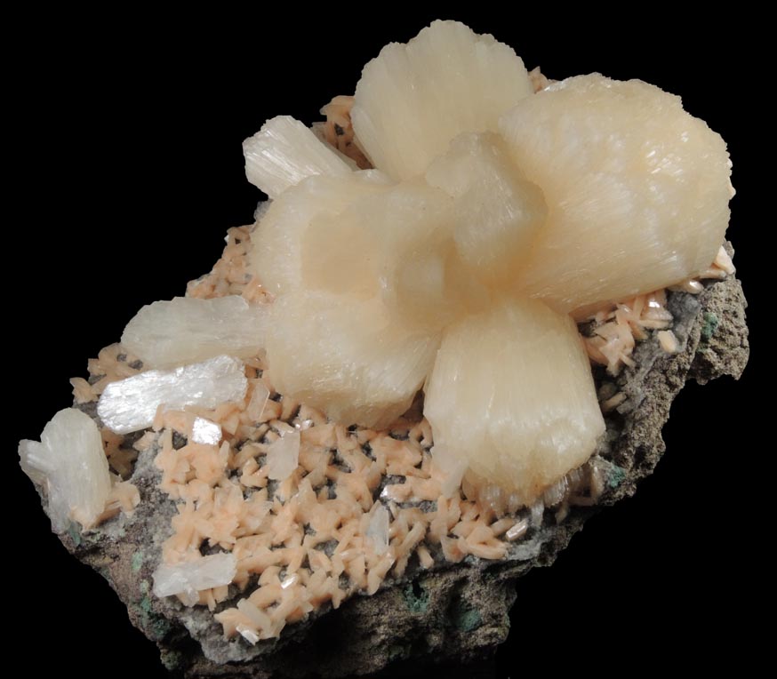 Stilbite on Heulandite from Nashik District, Maharashtra, India