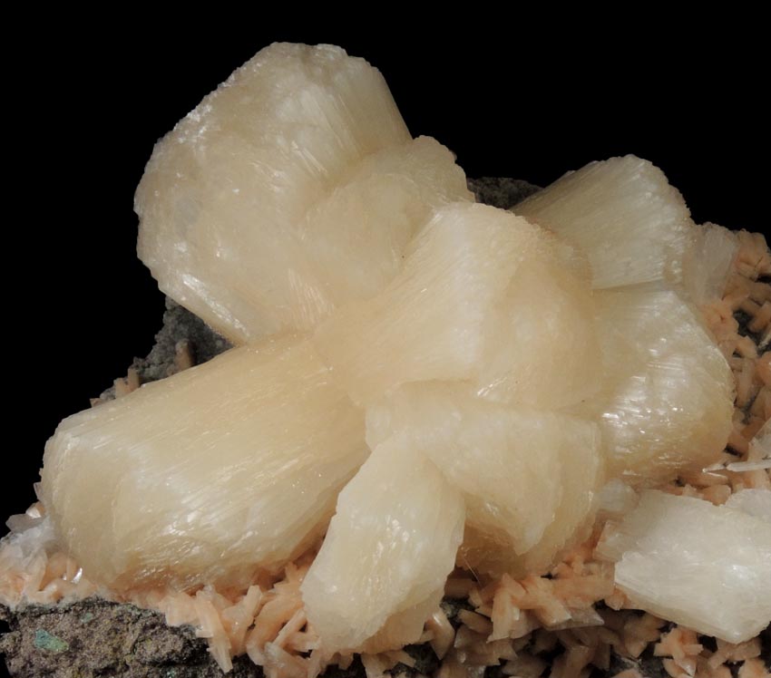 Stilbite on Heulandite from Nashik District, Maharashtra, India