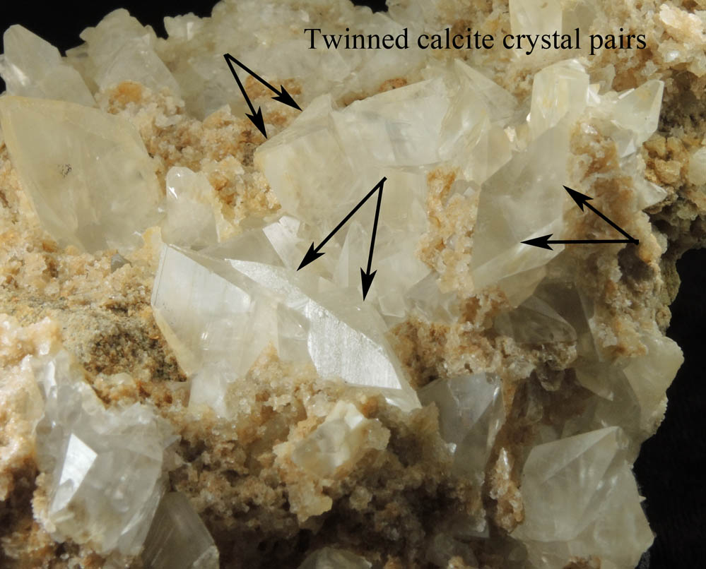 Calcite (butterfly-habit twinned crystals) from Santa Eulalia District, Aquiles Serdn, Chihuahua, Mexico