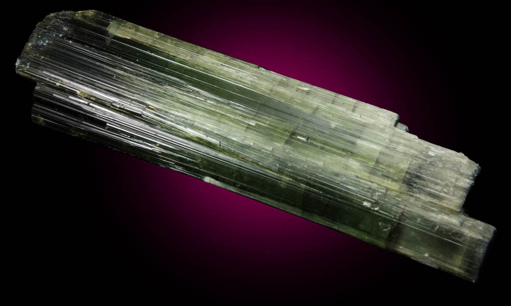 Elbaite Tourmaline (chatoyant) from Cruzeiro Mine, Santa Maria do Suacui, Minas Gerais, Brazil