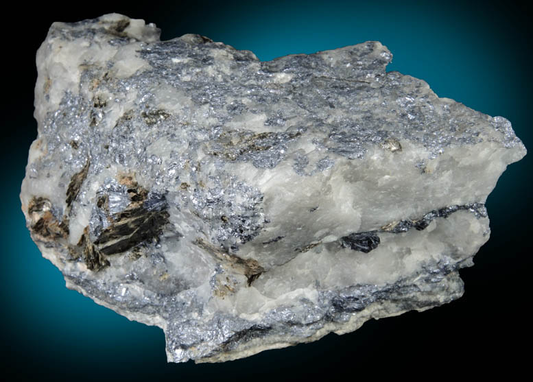 Molybdenite in Quartz from Climax Mine, Fremont Pass, Leadville District, Lake County, Colorado