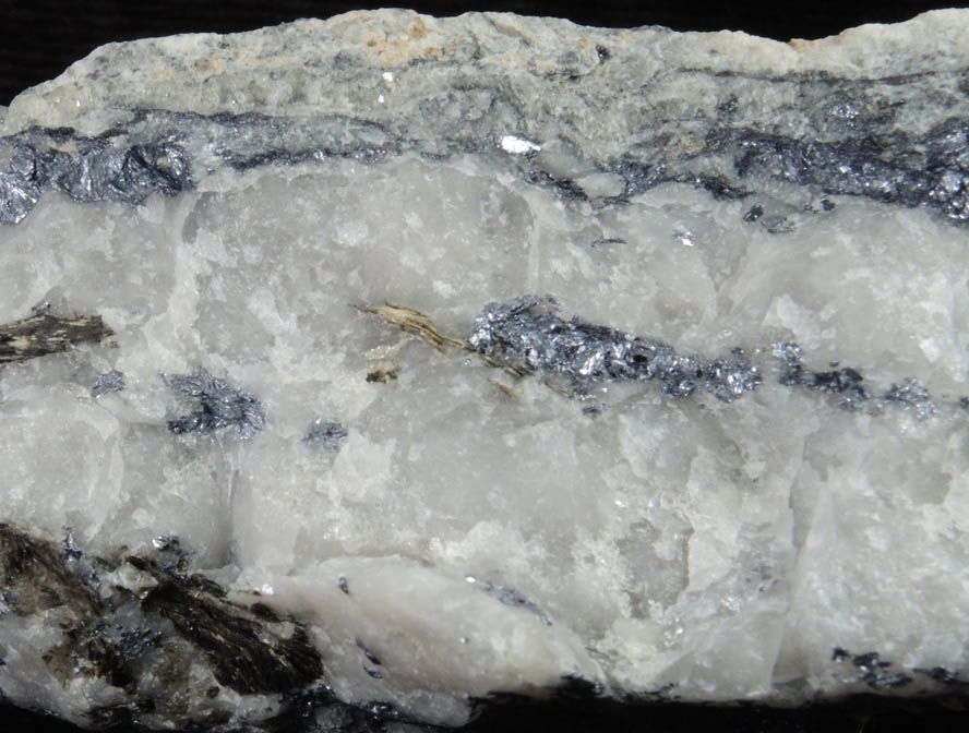 Molybdenite in Quartz from Climax Mine, Fremont Pass, Leadville District, Lake County, Colorado