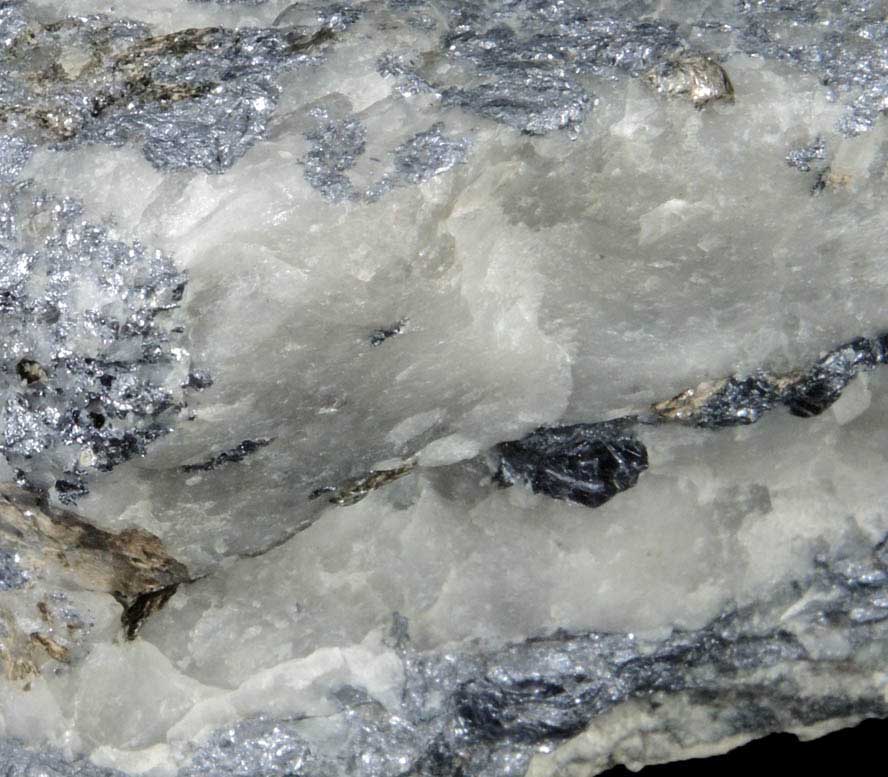 Molybdenite in Quartz from Climax Mine, Fremont Pass, Leadville District, Lake County, Colorado