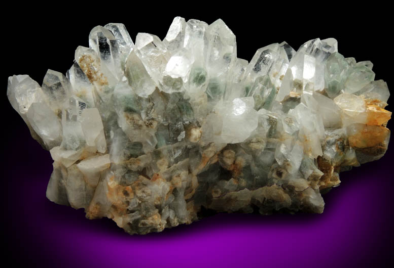 Quartz with phantom-growth Chlorite Inclusions from Wegner Mines, Collier Creek, Mt. Ida, Montgomery County, Arkansas