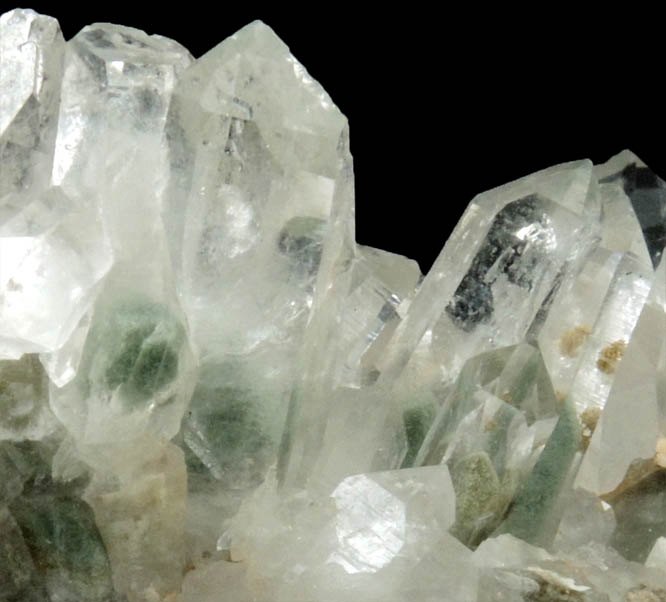 Quartz with phantom-growth Chlorite Inclusions from Wegner Mines, Collier Creek, Mt. Ida, Montgomery County, Arkansas