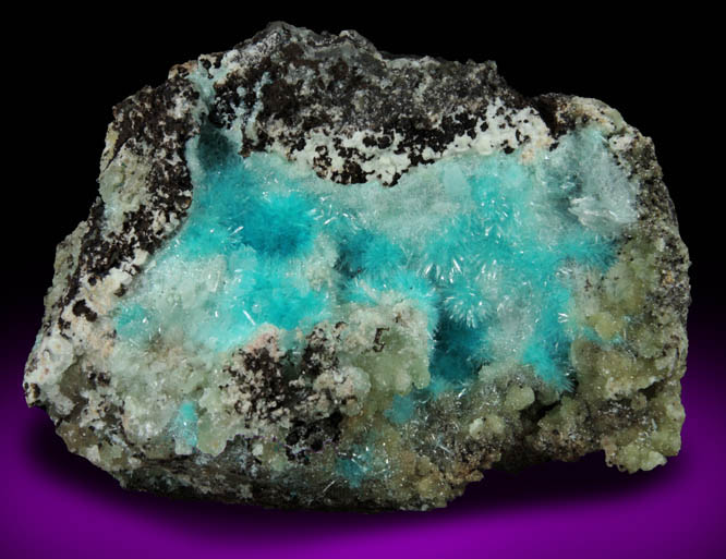 Aurichalcite with Cu-rich Smithsonite from 79 Mine, Banner District, near Hayden, Gila County, Arizona