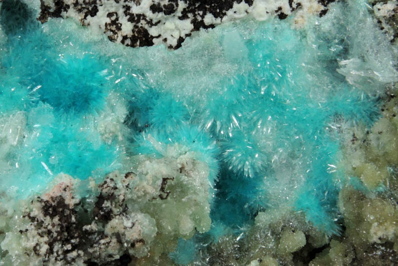 Aurichalcite with Cu-rich Smithsonite from 79 Mine, Banner District, near Hayden, Gila County, Arizona