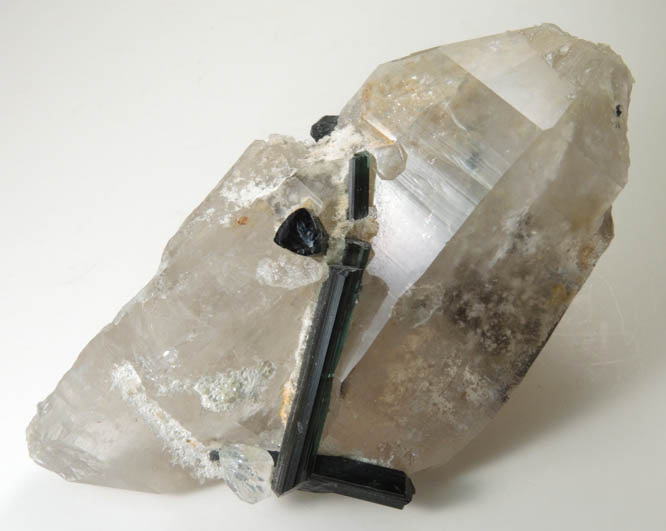 Quartz with Elbaite Tourmaline from Barra do Salinas, Coronel Murta, Minas Gerais, Brazil