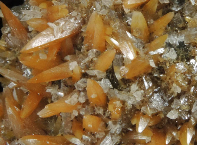 Wulfenite with Gypsum from Mina Ojuela, San Juan Poniente Vein, Level 6, Mapimi, Durango, Mexico