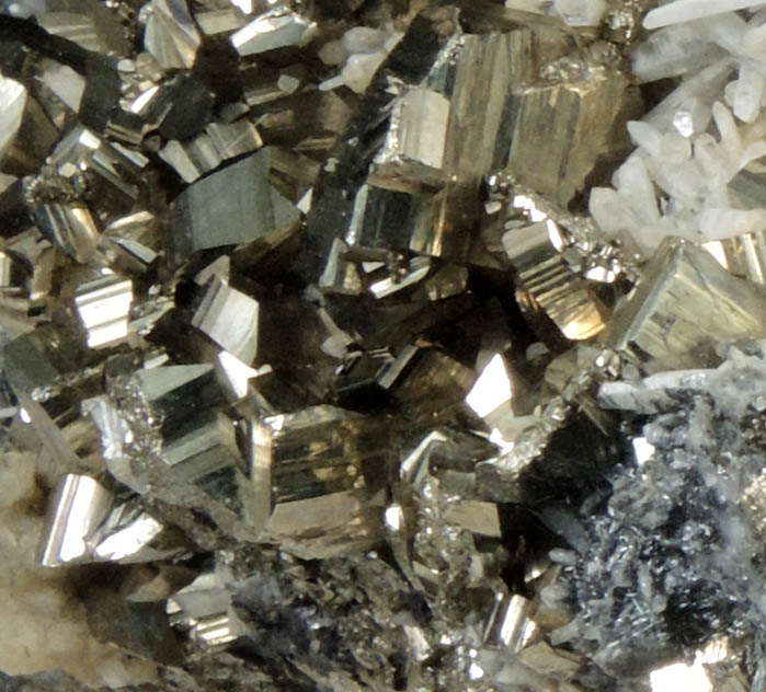 Pyrite, Quartz, Sphalerite from Eagle Mine, Gilman, Eagle County, Colorado