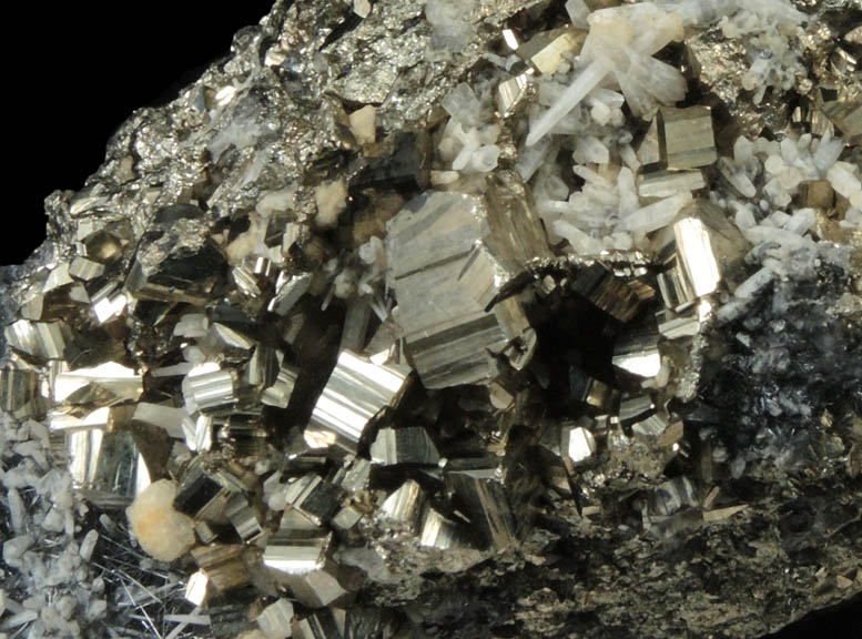 Pyrite, Quartz, Sphalerite from Eagle Mine, Gilman, Eagle County, Colorado