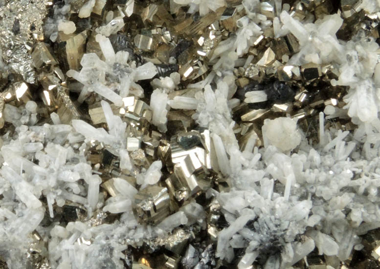Pyrite, Quartz, Sphalerite from Eagle Mine, Gilman, Eagle County, Colorado
