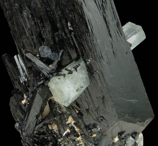 Schorl Tourmaline with Aquamarine Beryl from Erongo Mountains, 20 km north of Usakos, Damaraland, Namibia