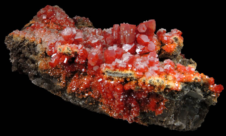 Vanadinite with Calcite from North Geronimo Mine, La Paz County, Arizona