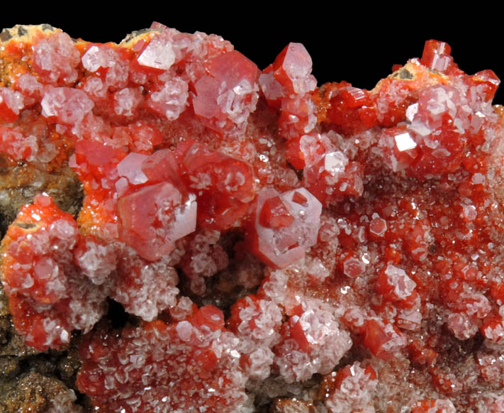 Vanadinite with Calcite from North Geronimo Mine, La Paz County, Arizona