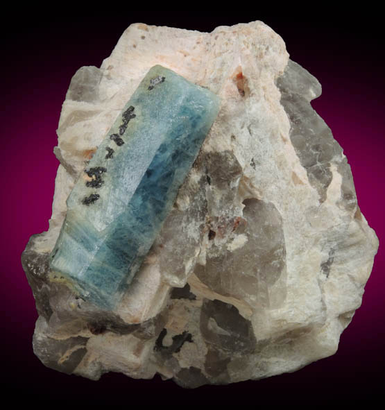 Beryl on Microcline from Beryl Pit, Quadeville, Renfrew County, Ontario, Canada