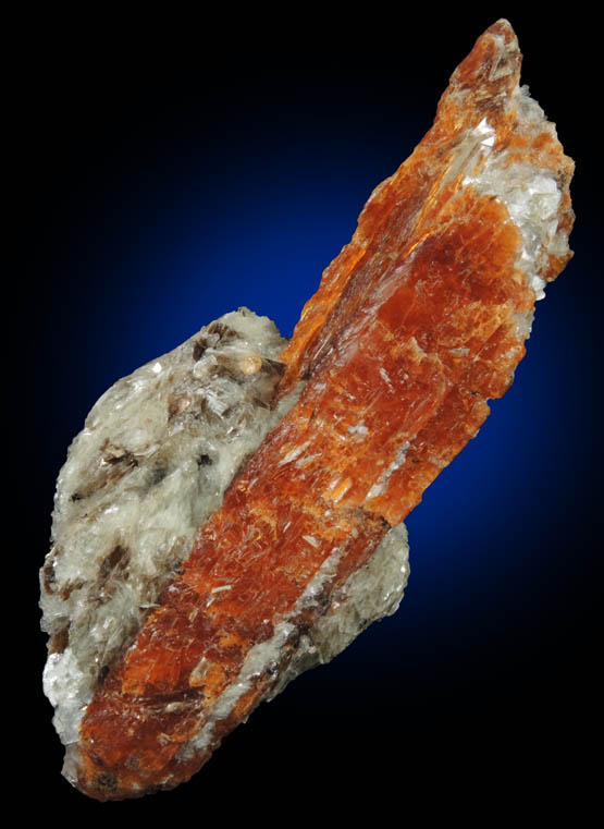 Kyanite (orange) from Sangulungulu Hill, Loliondo, Ngoronogro District, Arusha, Tanzania