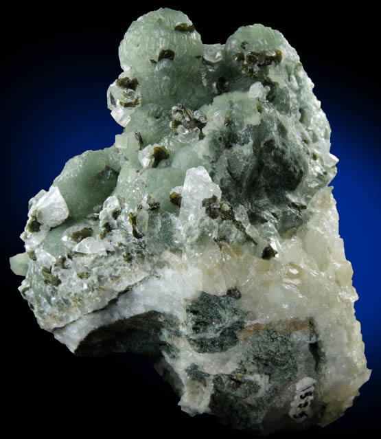 Prehnite, Epidote, Calcite from Lane's Quarry, Westfield, Hampden County, Massachusetts