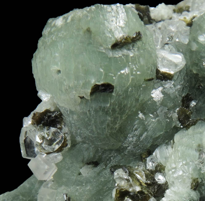 Prehnite, Epidote, Calcite from Lane's Quarry, Westfield, Hampden County, Massachusetts