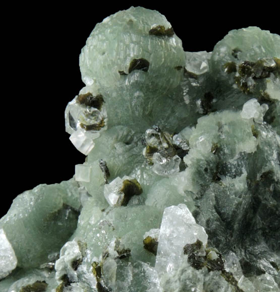 Prehnite, Epidote, Calcite from Lane's Quarry, Westfield, Hampden County, Massachusetts