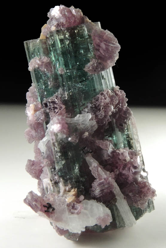 Elbaite Tourmaline with Lepidolite and Albite from Pederneira Mine, Sao Jose da Safira, Minas Gerais, Brazil