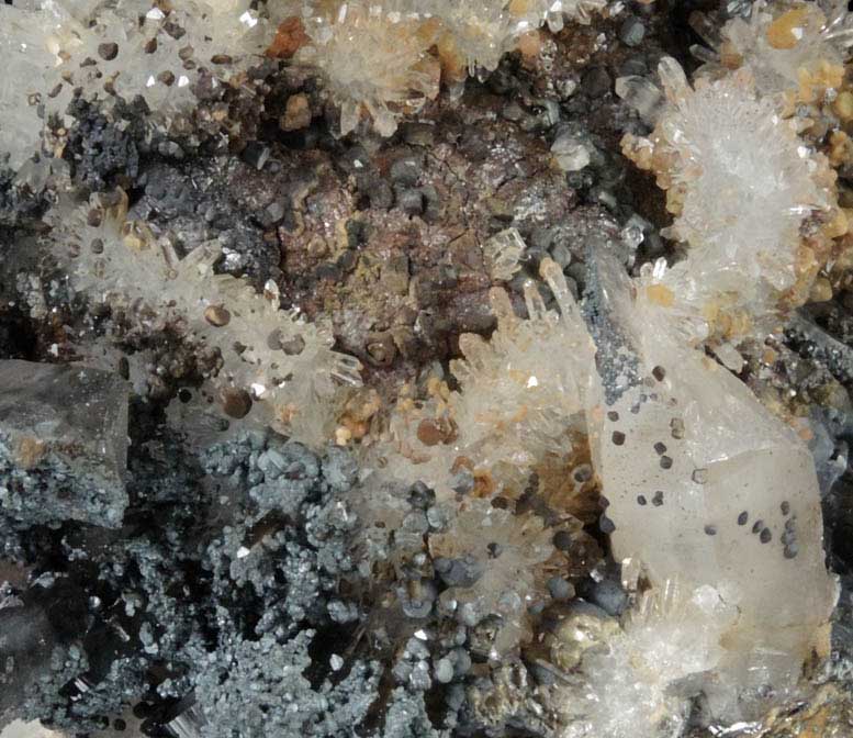 Acanthite on Quartz from Santa Eulalia District, Aquiles Serdn, Chihuahua, Mexico