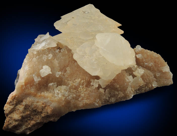 Calcite over Calcite from near Fowler, Otero County, Colorado