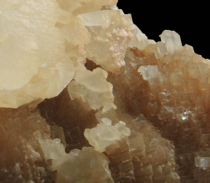 Calcite over Calcite from near Fowler, Otero County, Colorado