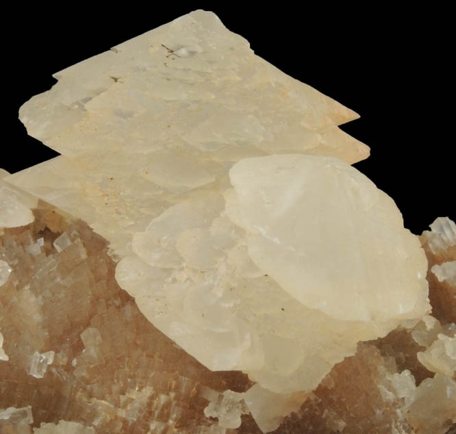 Calcite over Calcite from near Fowler, Otero County, Colorado