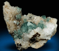 Fluorite on Quartz from Rogerley Mine, Frosterley, County Durham, England