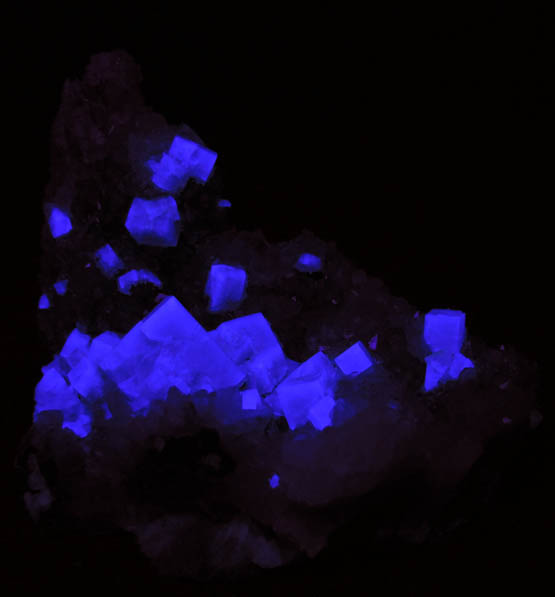 Fluorite on Quartz from Rogerley Mine, Frosterley, County Durham, England