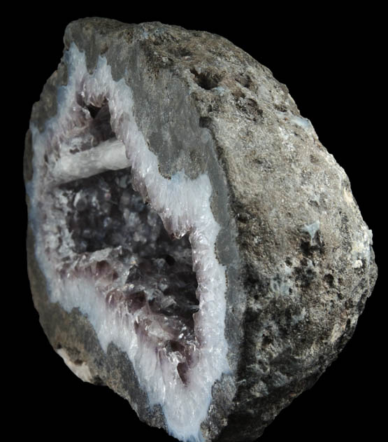 Quartz Geode with Calcite from Las Choyas, Chihuahua, Mexico