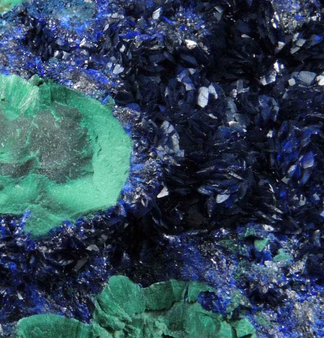 Azurite with Malachite from Liufengshan Mine, Guichi, Anhui Province, China