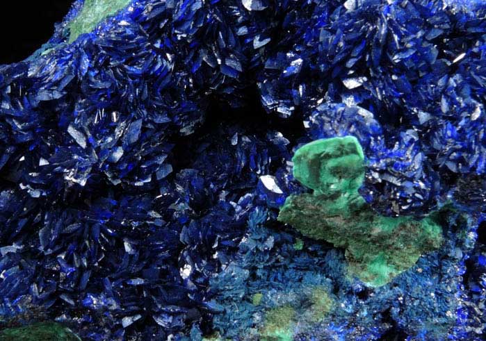 Azurite with Malachite from Liufengshan Mine, Guichi, Anhui Province, China