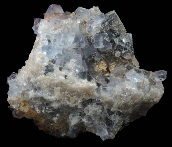 Fluorite, Quartz, Galena, Anglesite from Royal Flush Mine, Hansonburg District, 8.5 km south of Bingham, Socorro County, New Mexico