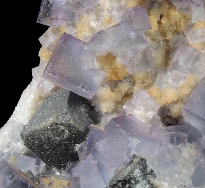 Fluorite, Quartz, Galena, Anglesite from Royal Flush Mine, Hansonburg District, 8.5 km south of Bingham, Socorro County, New Mexico