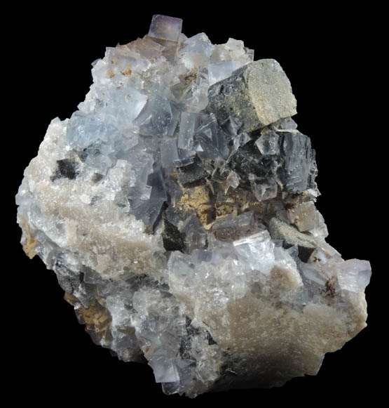 Fluorite, Quartz, Galena, Anglesite from Royal Flush Mine, Hansonburg District, 8.5 km south of Bingham, Socorro County, New Mexico