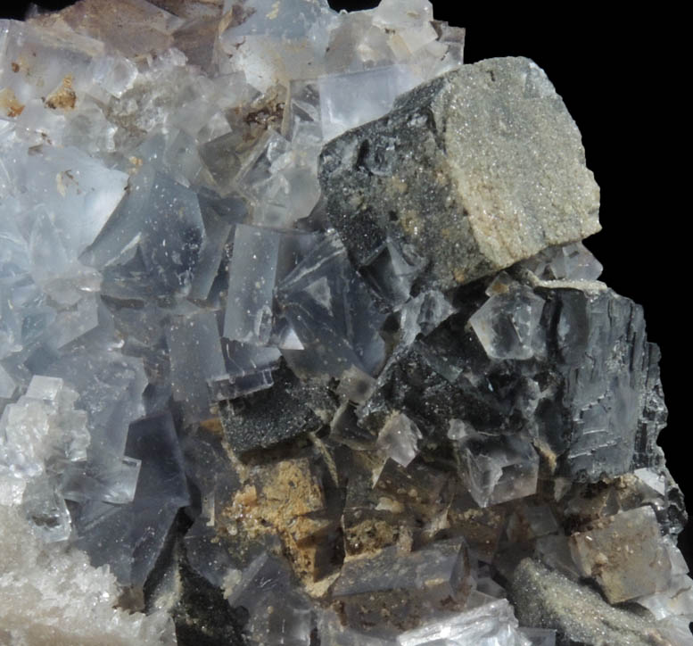 Fluorite, Quartz, Galena, Anglesite from Royal Flush Mine, Hansonburg District, 8.5 km south of Bingham, Socorro County, New Mexico