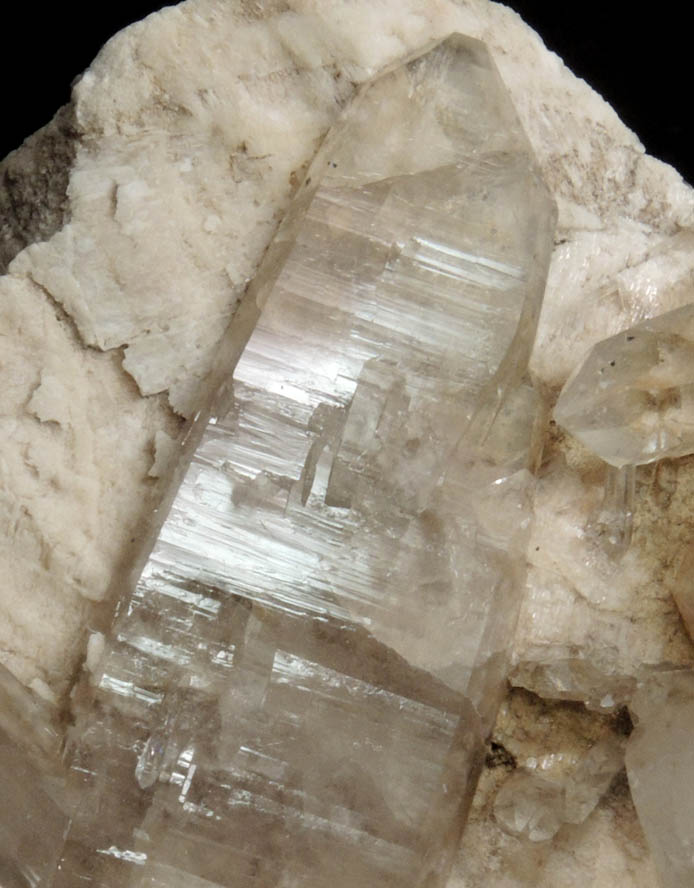 Quartz var. Smoky on Microcline from North Moat Mountain, Bartlett, Carroll County, New Hampshire