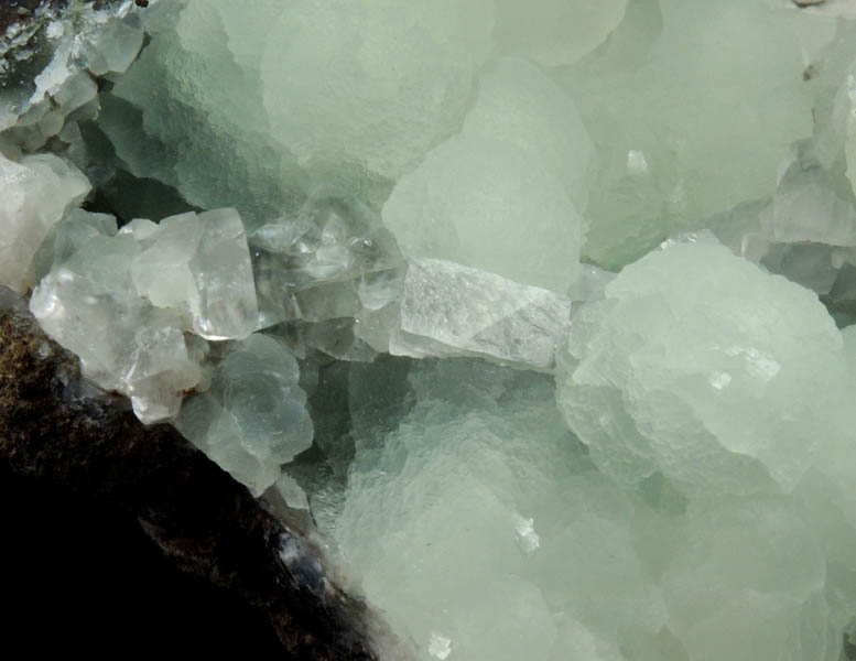 Prehnite with Calcite from O and G Industries Southbury Quarry, Southbury, New Haven County, Connecticut