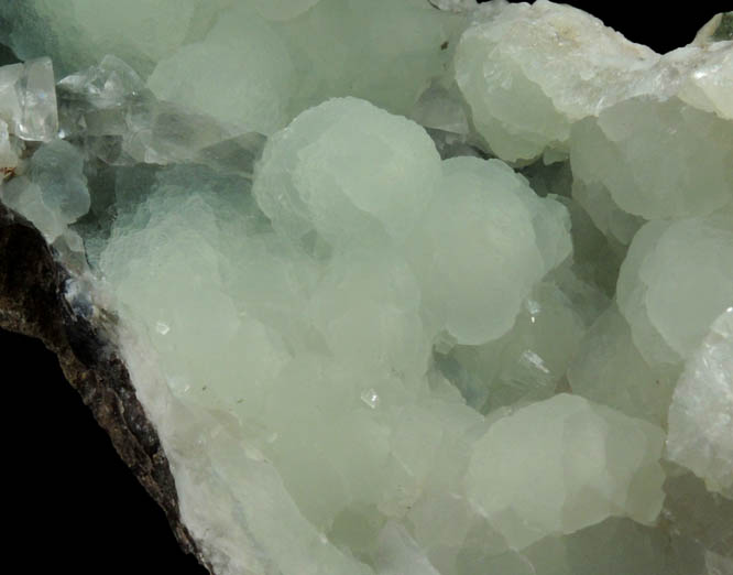 Prehnite with Calcite from O and G Industries Southbury Quarry, Southbury, New Haven County, Connecticut