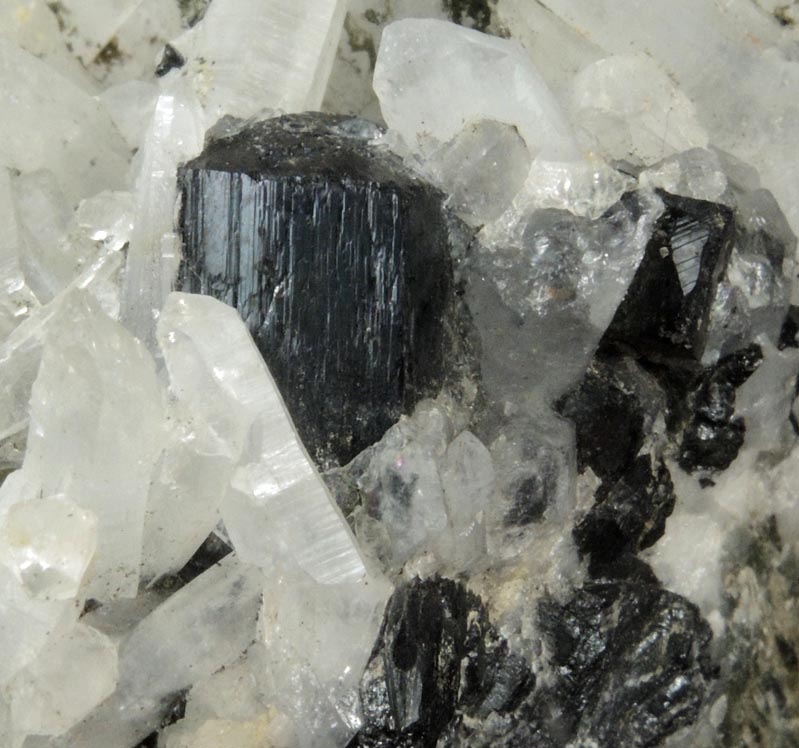 Hedenbergite with Quartz and Ilvaite from Campiglia Marittima, Livorno, Toscana, Italy