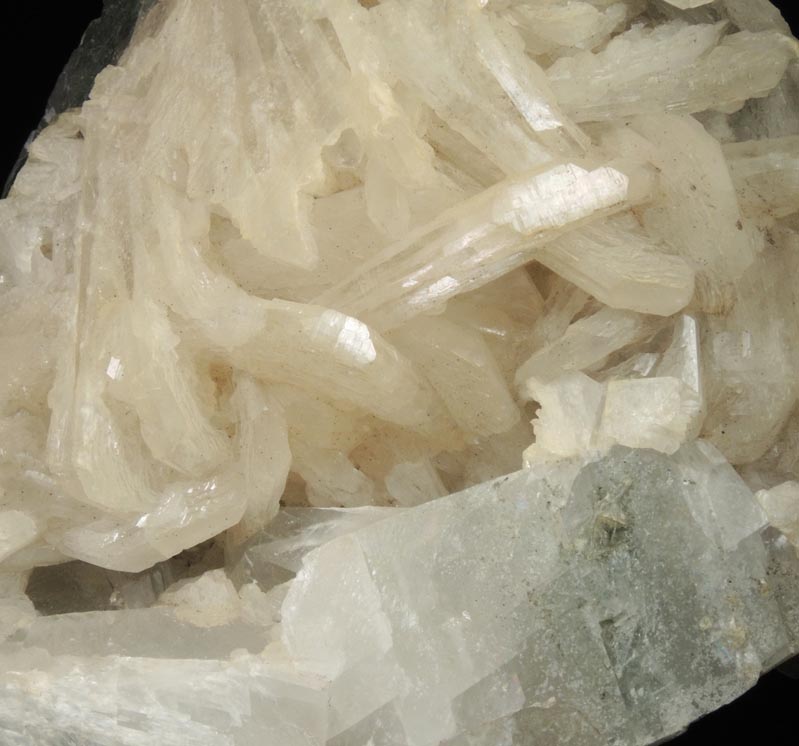 Apophyllite in Calcite from Roncari Quarry, East Granby, Hartford County, Connecticut