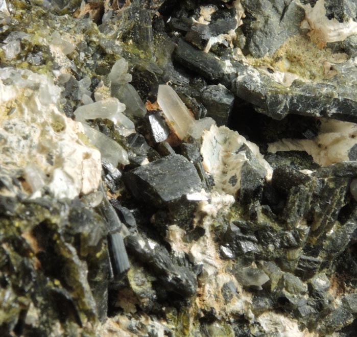 Epidote with Quartz (including a Japan Law-twinned) from Copper Mountain, Prince of Wales Island, Alaska