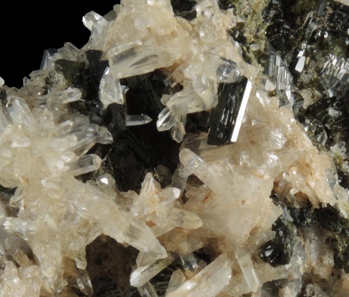 Epidote with Quartz (including a Japan Law-twinned) from Copper Mountain, Prince of Wales Island, Alaska