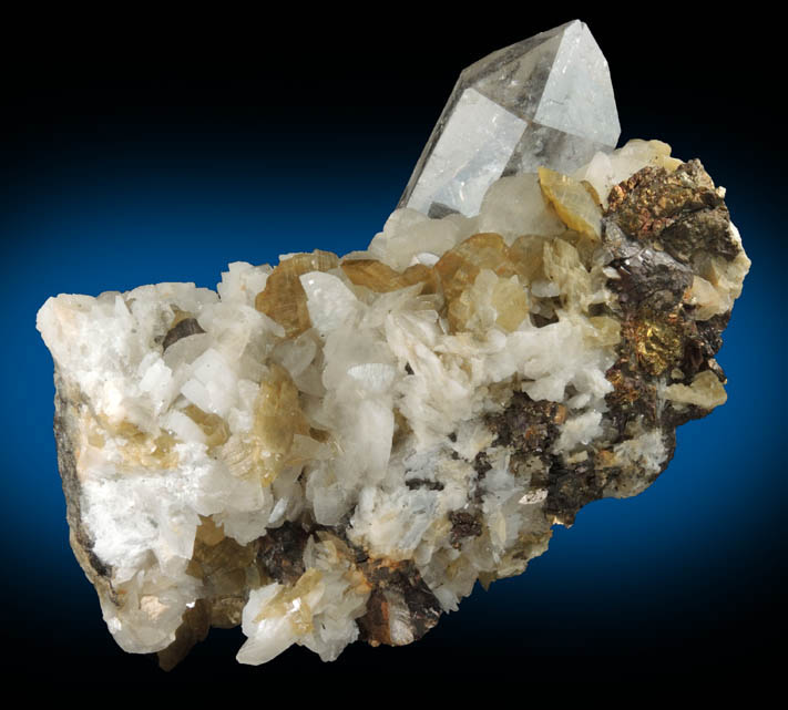Quartz, Dolomite, Siderite, Pyrrhotite from Morro Velho Mine, Nova Lima, Minas Gerais, Brazil